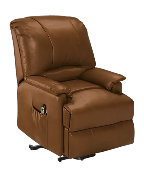 SUPPORT SENIOR, křeslo masážní, polohovací, PU brandy