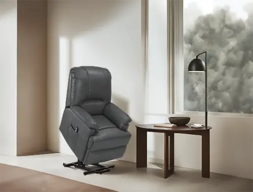 SUPPORT SENIOR, křeslo masážní, polohovací, PU brandy