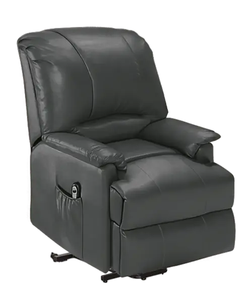 SUPPORT SENIOR, křeslo masážní, polohovací, PU šedá