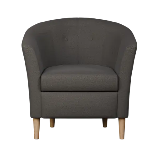 CHARLOTTE 1, křeslo, látka šedá