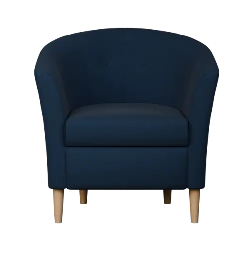 CHARLOTTE 1, křeslo, látka tmavě modrá