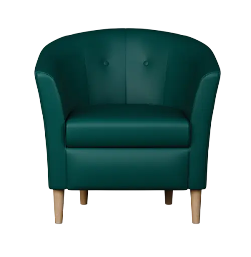 CHARLOTTE 1, křeslo, koženka petrolejová