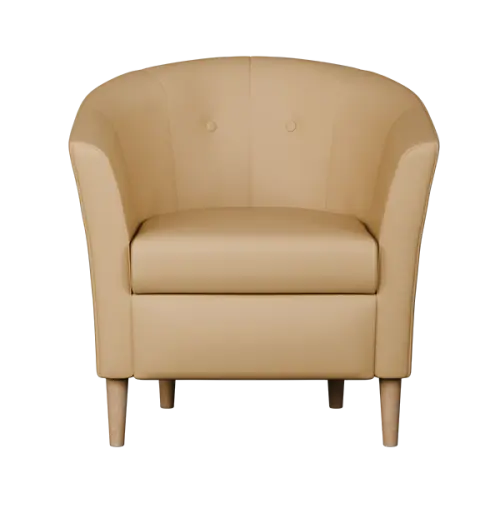 CHARLOTTE 1, křeslo, koženka béžová