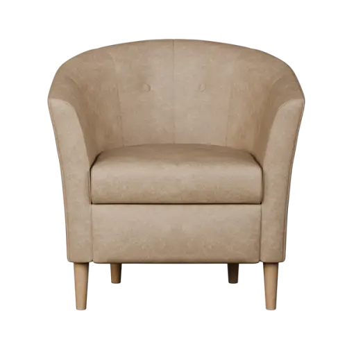 CHARLOTTE 1, křeslo, broušená látka latté