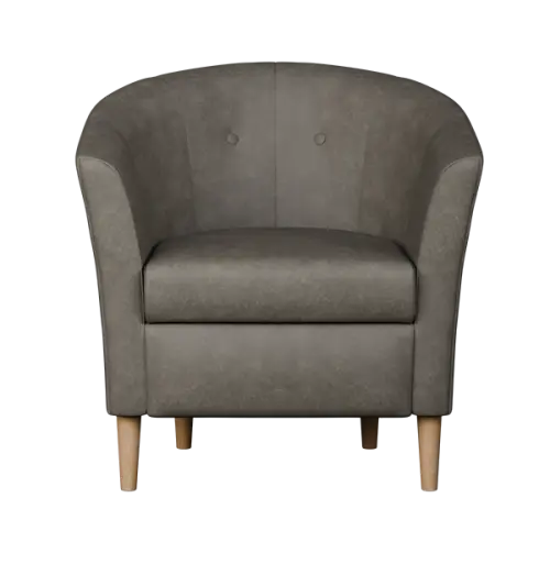 CHARLOTTE 1, křeslo, broušená látka šedá