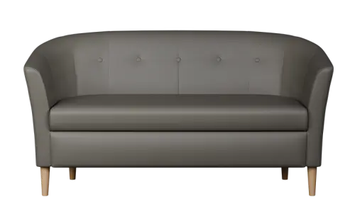 CHARLOTTE 2, dvojkřeslo, koženka šedá