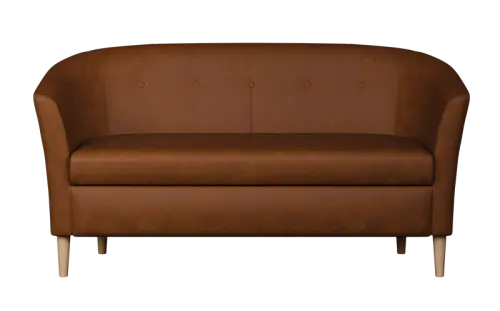 CHARLOTTE 2, dvojkřeslo, broušená látka koňak