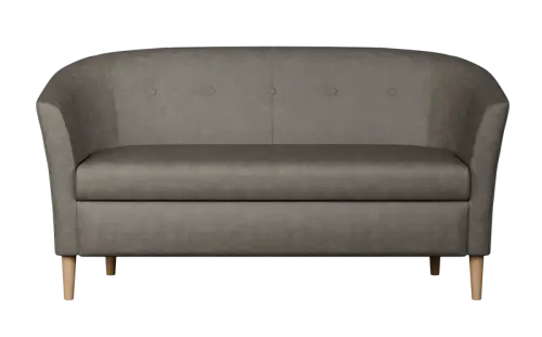 CHARLOTTE 2, dvojkřeslo, broušená látka šedá