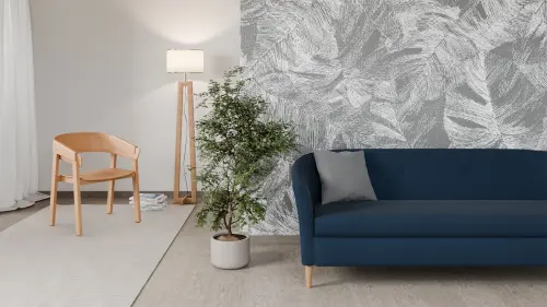 CHARLOTTE 3, trojkřeslo, látka tmavě modrá