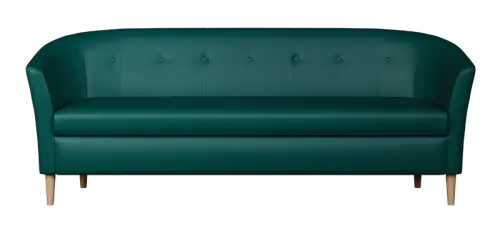 CHARLOTTE 3, trojkřeslo, koženka petrolejová