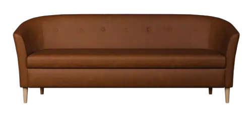 CHARLOTTE 3, trojkřeslo, broušená látka koňak