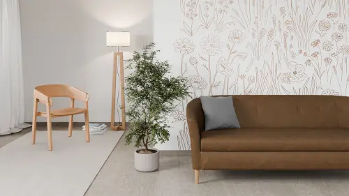 CHARLOTTE 3, trojkřeslo, broušená látka hořká čokoláda