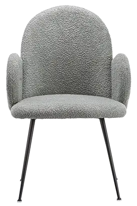 TEDDY, konferenční křeslo, kovové nohy černé, buklé, krémová