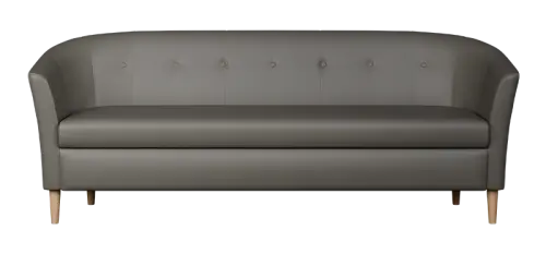 CHARLOTTE 3, trojkřeslo, koženka šedá