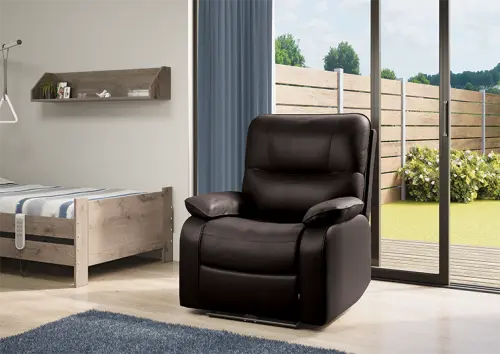 TEXAS polohovací křeslo, ekokůže béžová