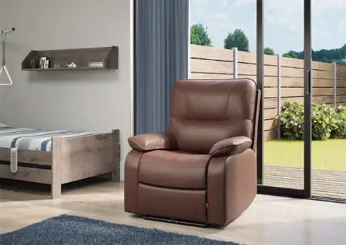 TEXAS polohovací křeslo, ekokůže černá