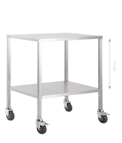 MEDICART 02, instrumentační vozík, 750x490x900 mm, nerez