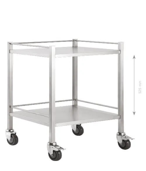 MEDICART 21, instrumentační vozík, 490x490x900 mm, nerez