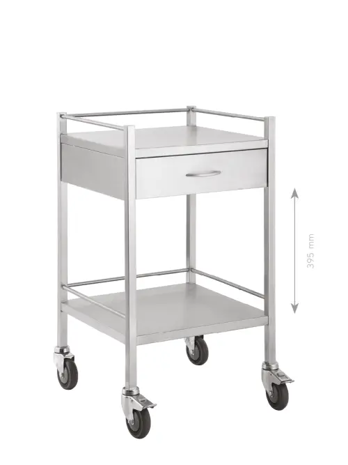 MEDICART 31, zdravotnický vozík, 490x490x900 mm, nerez