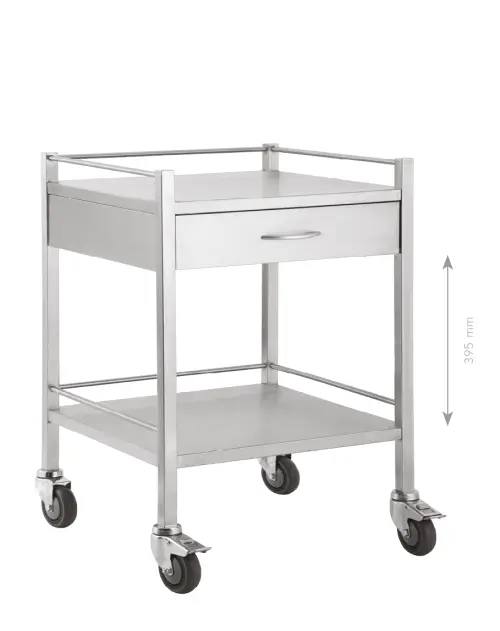 MEDICART 32, zdravotnický vozík, 600x490x900 mm, nerez