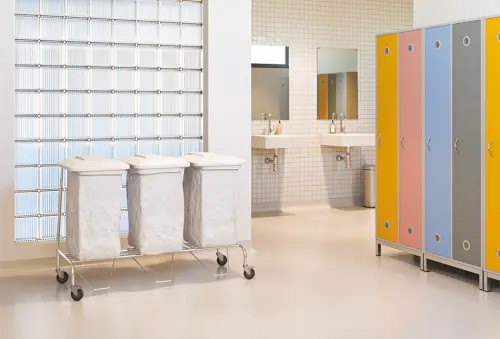 VAKOMOBIL 01, vozík na třídění odpadu a prádla, nerez