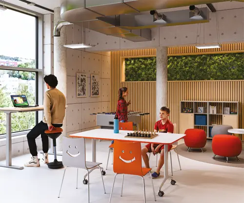 MARSHMALLOW, taburet, světle šedá látka