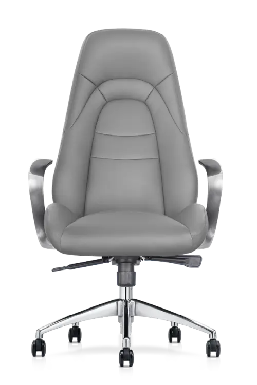 STEVE, křeslo kancelářské, šedá kůže