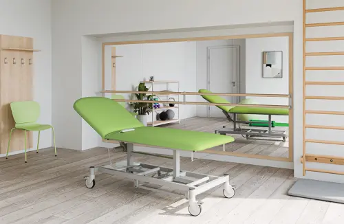 VLE - 002 široké lehátko elektrické, 2-segmentové, bílá