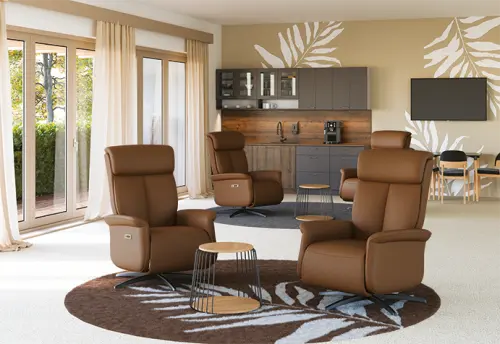 ROUND 50, konferenční stolek, kostra černá, ořech