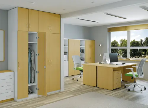 Q 26-100 skříň šatní, 2-dvéřová, 1000x600x1800mm, buk royal