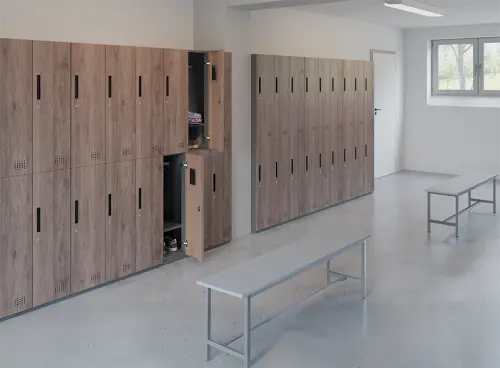 WOODMETAL 906 skříň 6-boxová, 1850x900x500 mm, antracit/ořech