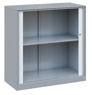 ROL 90 skříň kovová žaluziová, 900x900x400 mm, šedý korpus/bílá roleta