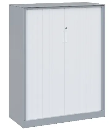 ROL 115 skříň kovová žaluziová, 1150x900x400 mm, šedý korpus/bílá roleta