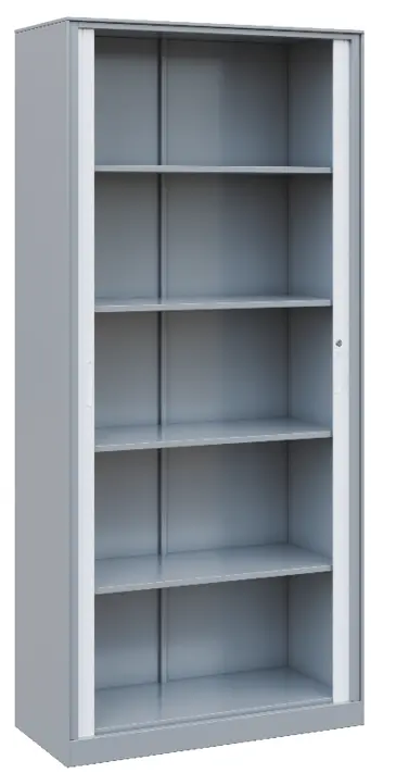 ROL 195 skříň kovová žaluziová, 1950x900x400 mm, šedý korpus/bílá roleta