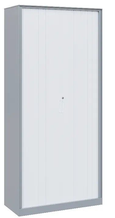 ROL 195 skříň kovová žaluziová, 1950x900x400 mm, šedý korpus/bílá roleta