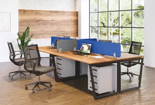 PKK - 4  kontejner kovový pojízdný, 4-zásuvkový, stříbrný/úchytka antracit