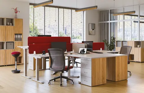 PS - 160 paravan stolový, 1600x300x22 mm, červený