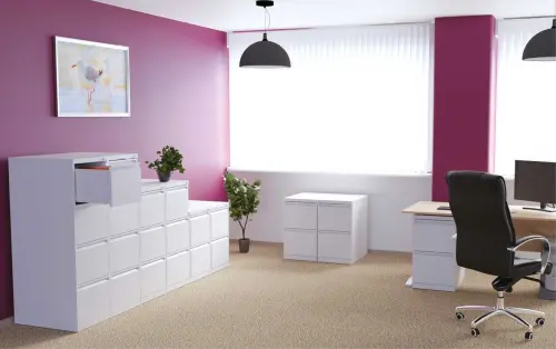 JP - 400 PR kartotéka 4-zásuvková, 1330x620x390 mm, bílá