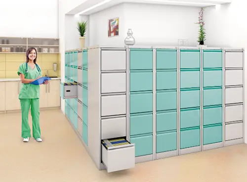 JP - 405 PR kartotéka 5-zásuvková, 1631x390x620 mm, béžová