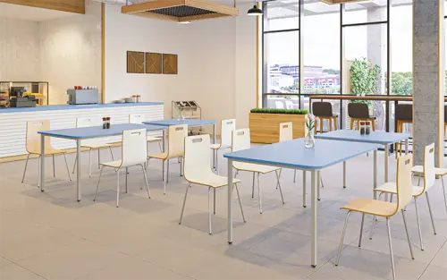 JSBR 150N Jídelní stůl 1500 x 900 mm, deska cihlově červená / podnož černá