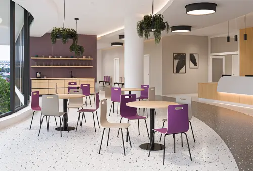 MEGAN jídelní židle modrá, kostra nerez