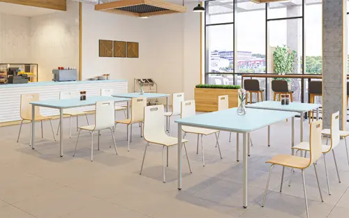 MEGAN jídelní židle modrá, kostra nerez