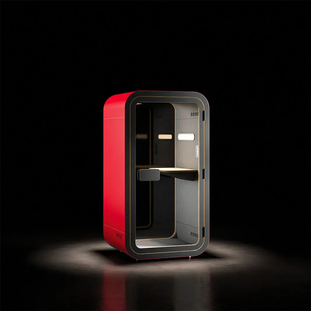 ACOUSTIC SPACE 120, akustický box 2200x1200x990 mm, červená/černá